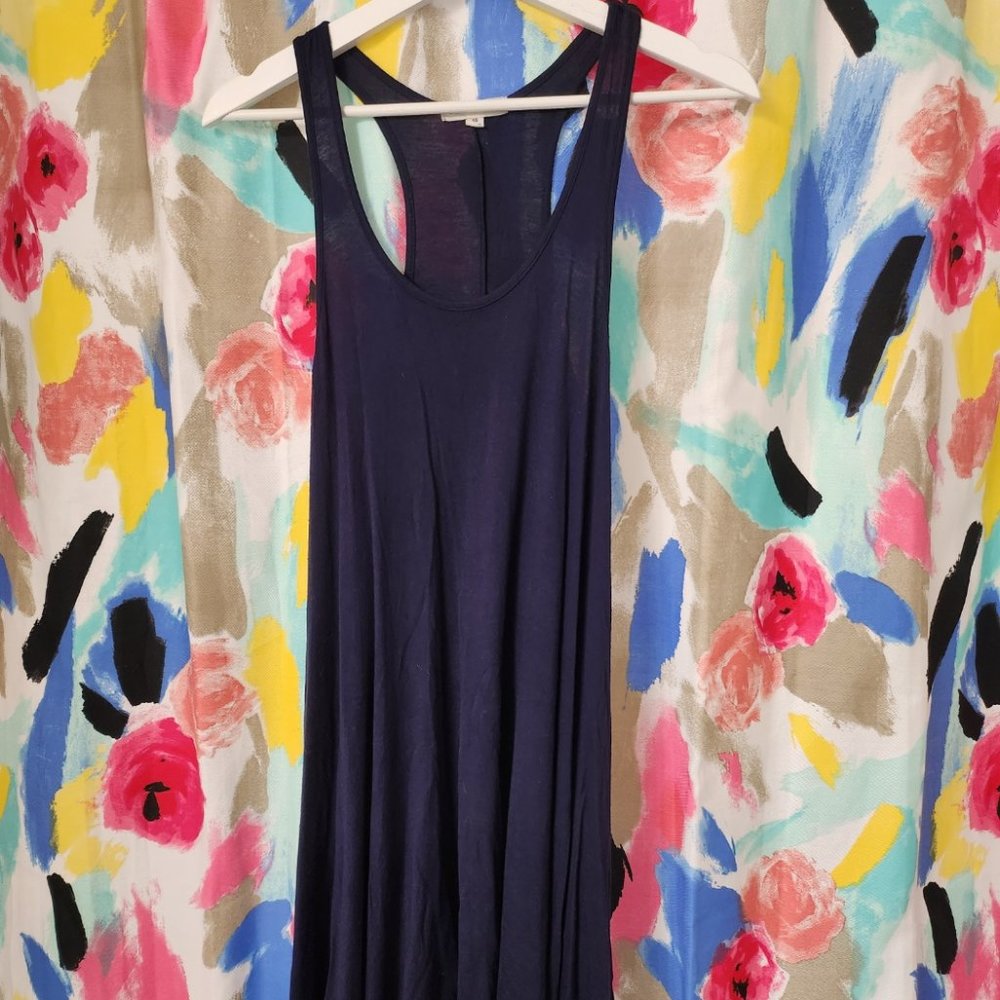 Flowy Comfortable Navy Tank Top Dress